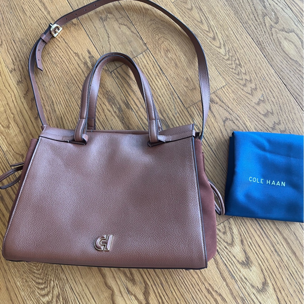 Cole Haan Chestnut Leather Tote NWOT SFPF